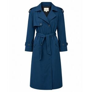 TOWNE by London Fog Vintage Teal Trench Coat Women’s 8 Petite Full Length Belted